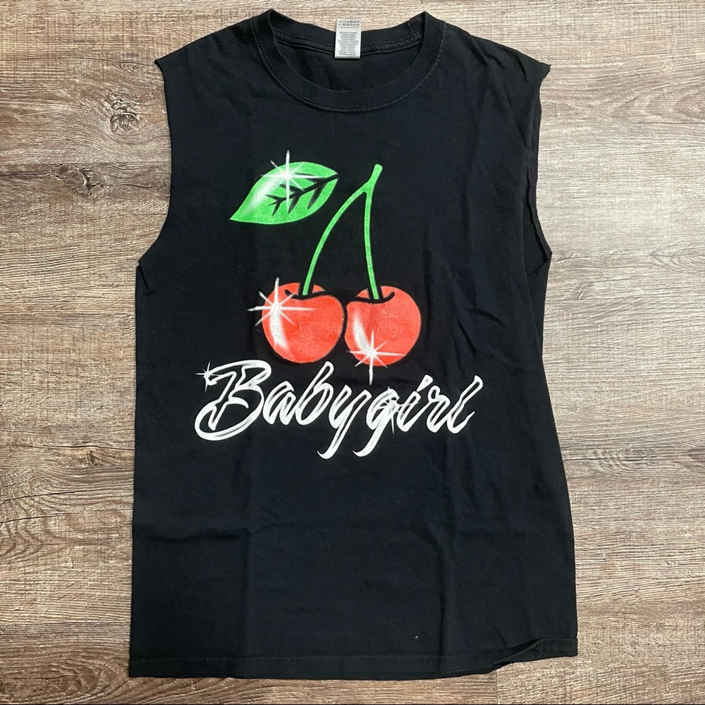 Babygirl graffiti muscle tank